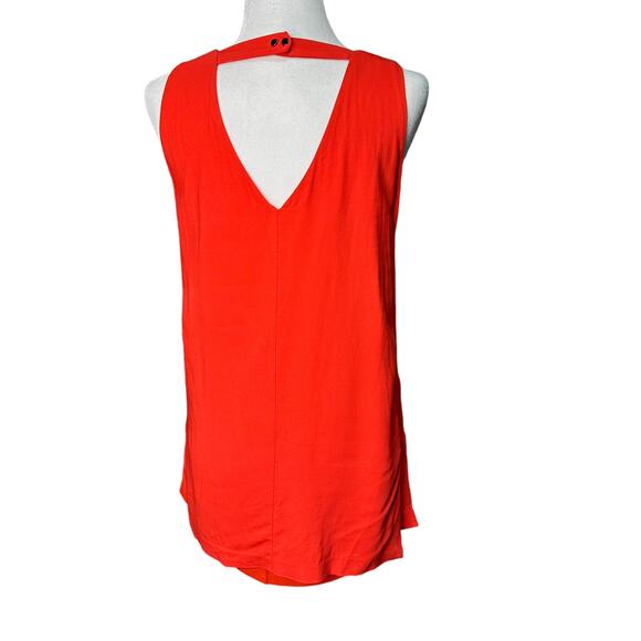 ROBERT RODREIGUEZ Womens 2 Orange V-Neck Keyhole Sleeveless Illusion Mini Dress - Picture 8 of 8
